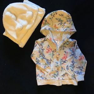 ❄️Baby Girls Floral Zip Winter Hoodie❄️